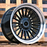 Diski R18 5×120 J8.5 ET20 RACINGLINE B1803 BMW Black +Polished Lip (Rear+Front)