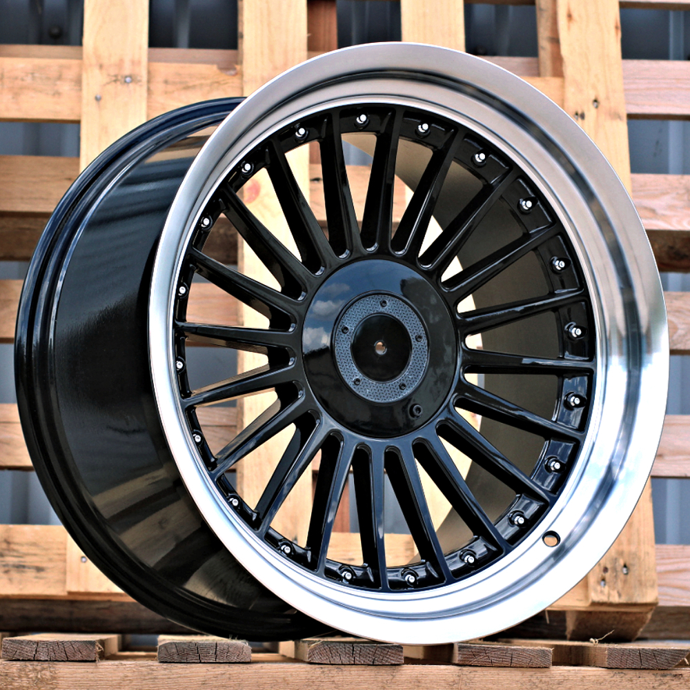 Diski R18 5x120 J8.5 ET20 RACINGLINE B1803 BMW Black +Polished Lip (Rear+Front)
