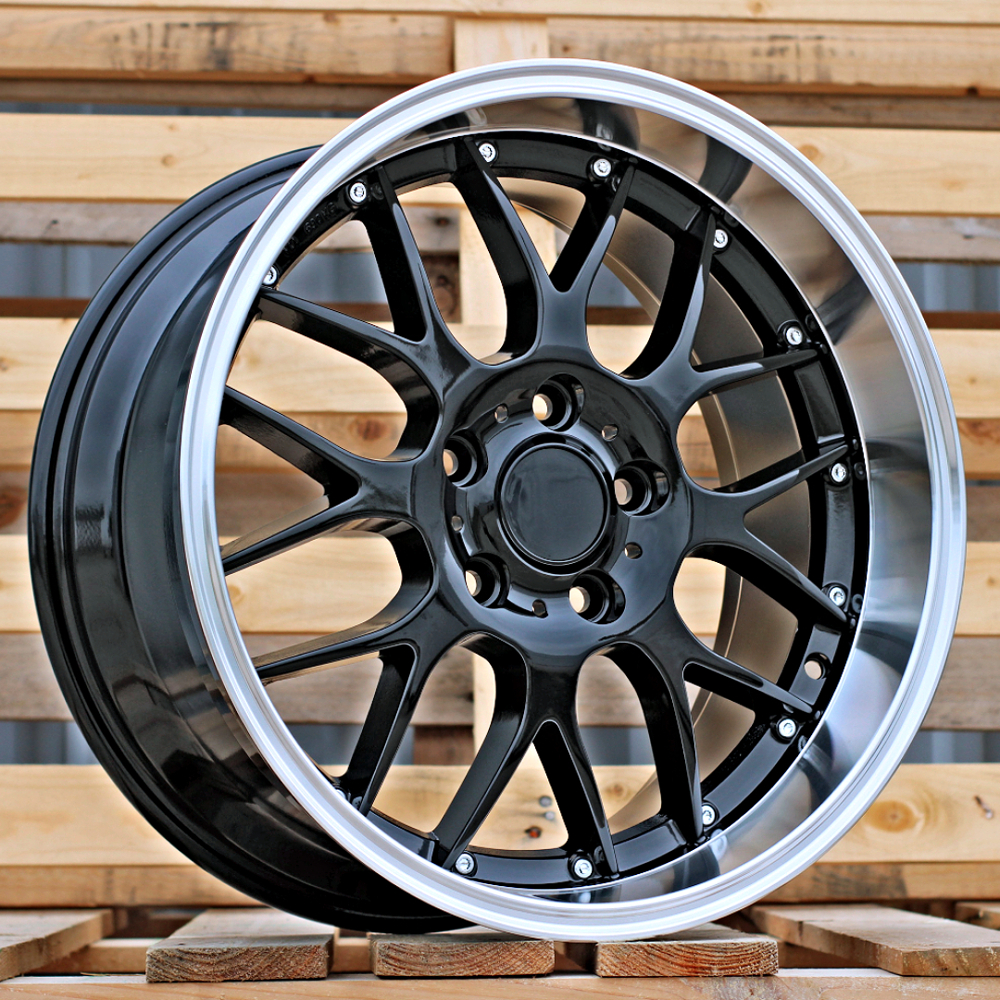 Diski R18 5x120 J9 ET38 RACINGLINE BY773 BMW Black +Polished Lip (Rear+Front)