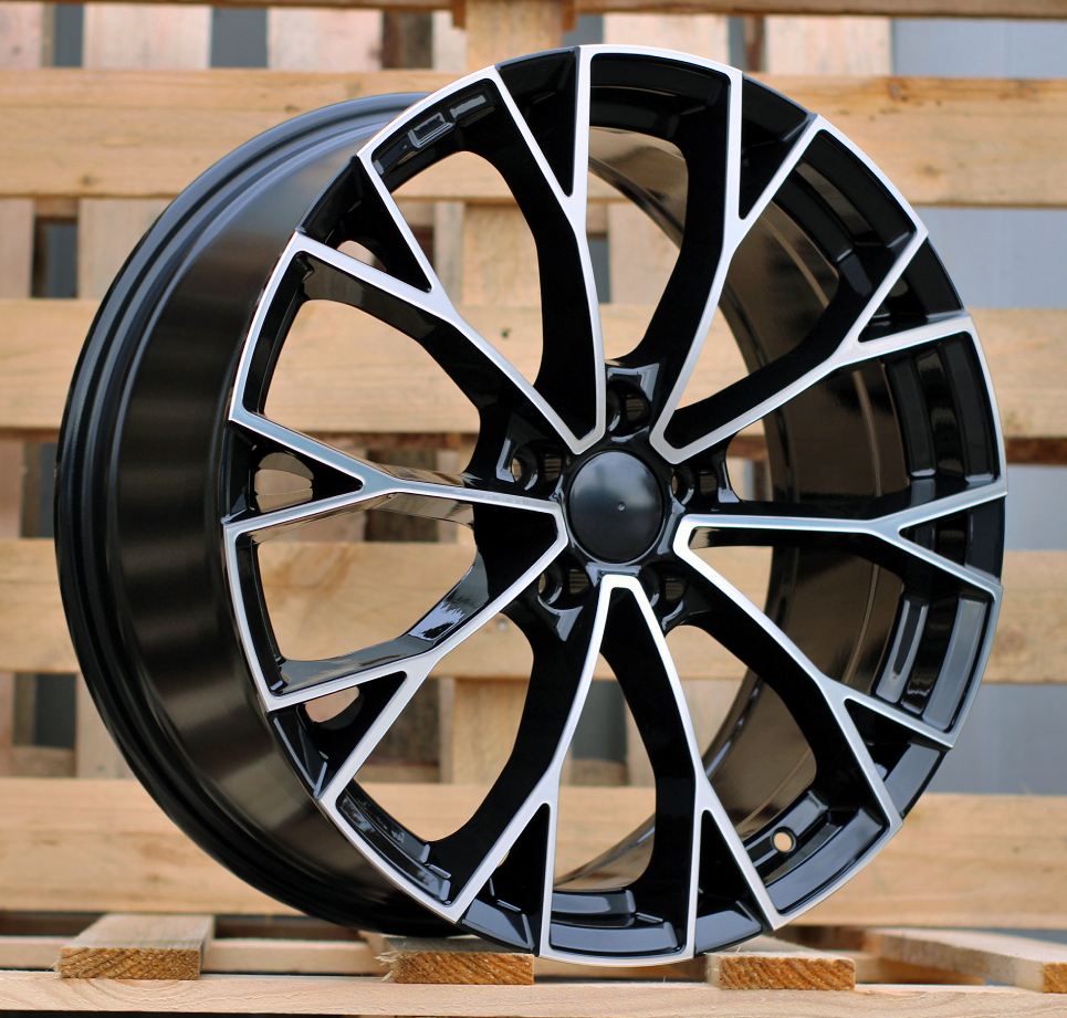Diski R17 5x112 J7.5 ET51 RACINGLINE 3S1279 VW Black Polished (Hybrid Forged)