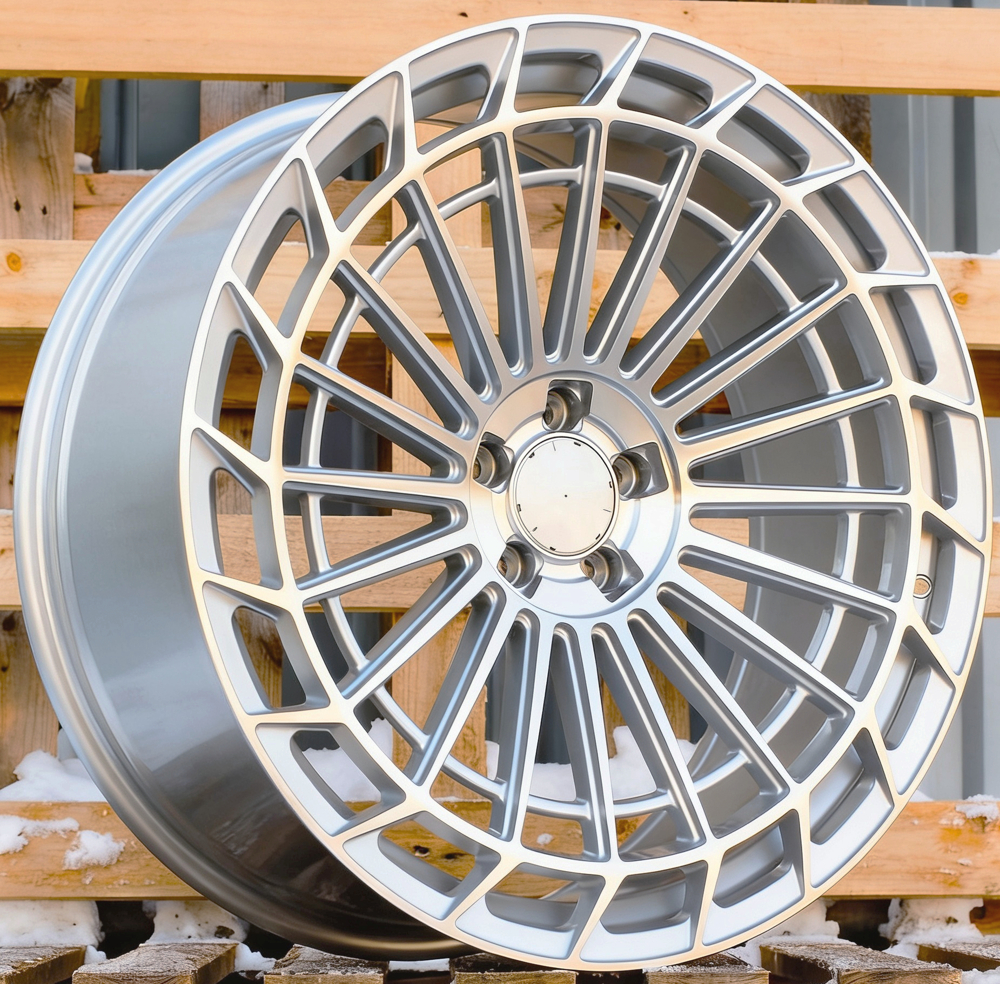 Diski R22 5x112 J10.5 ET38 RACINGLINE FBX162 MERCEDES Silver Polished (Rear+Front)