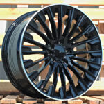 Diski R18 5×112 J8 ET43 RACINGLINE FBX132 MERCEDES Black +Polished Lip (Hybrid Forged)