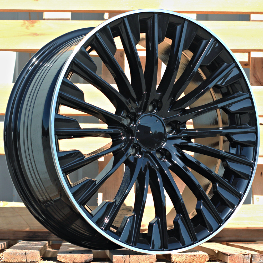 Diski R18 5x112 J8 ET43 RACINGLINE FBX132 MERCEDES Black +Polished Lip (Hybrid Forged)