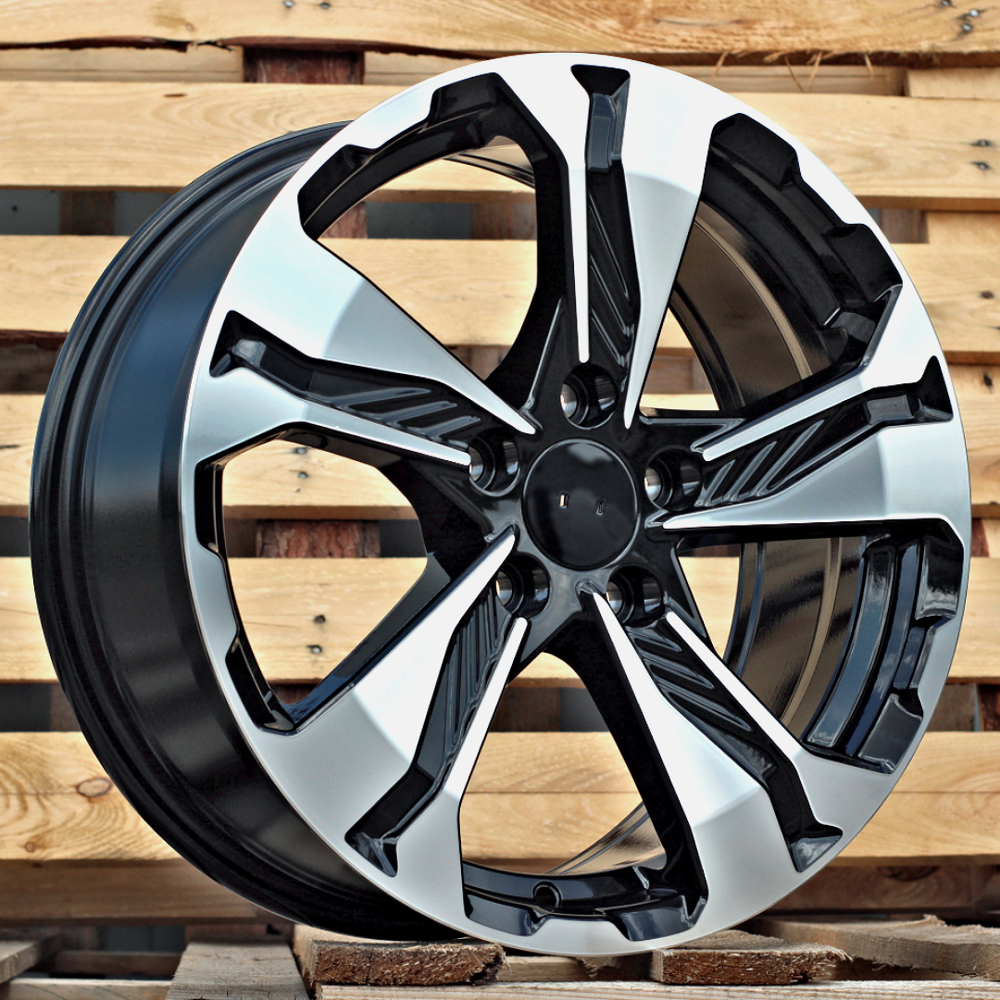 Diski R17 5x114.3 J7.5 ET45 RACINGLINE B5520 HONDA Black Polished