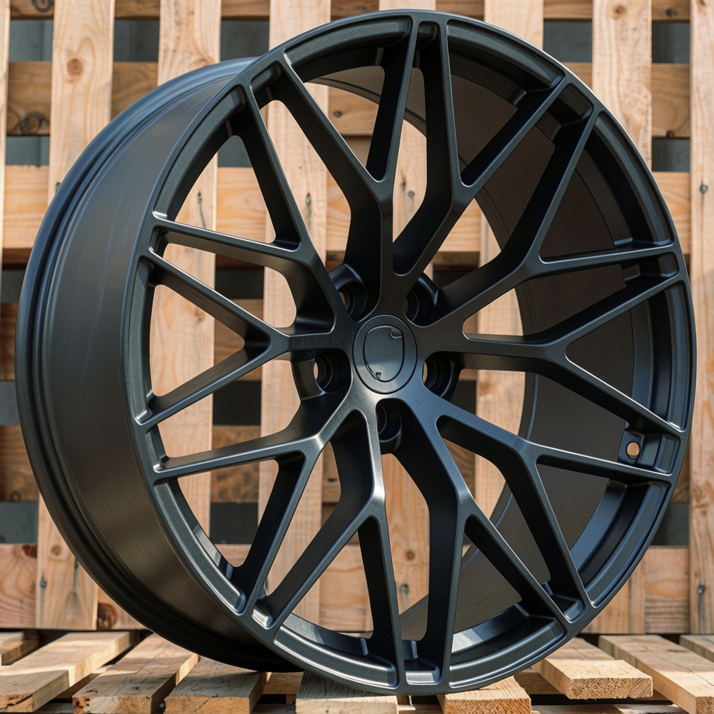 Diski R22 5x130 J10 ET48 RACINGLINE 3S1067 PORCHE Black Half Matt (Rear+Front) (Hybrid Forged)
