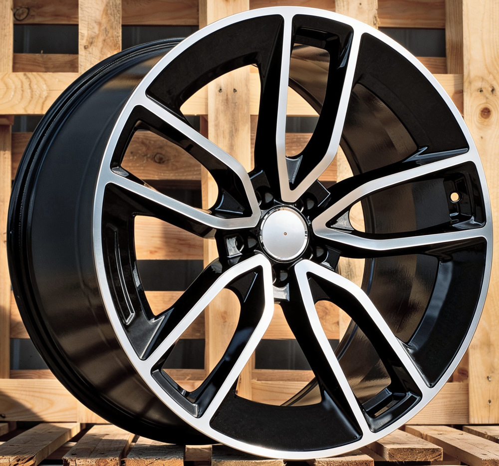 Diski R22 5x112 J10 ET55 RACINGLINE B5949 MERCEDES Black Polished (Rear+Front) (Hybrid Forged)
