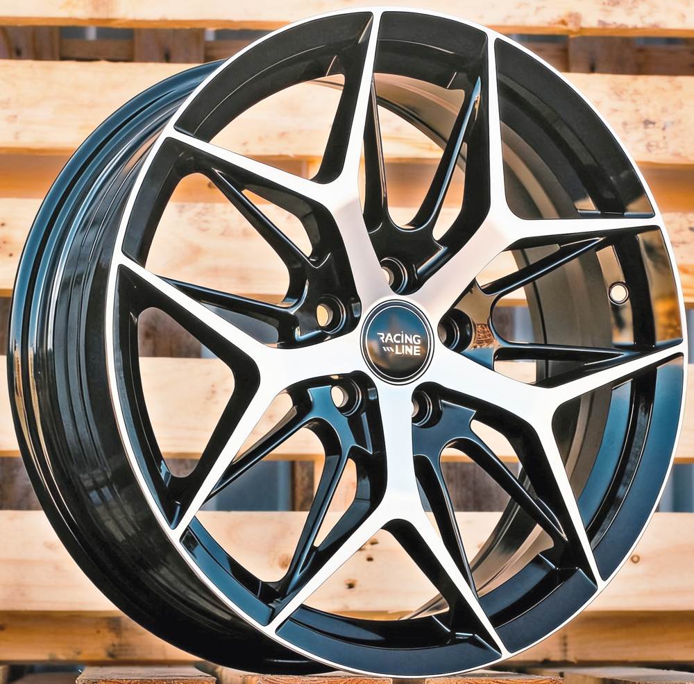 Diski R17 5x100 J7 ET40 RACINGLINE FBX114 Black Polished