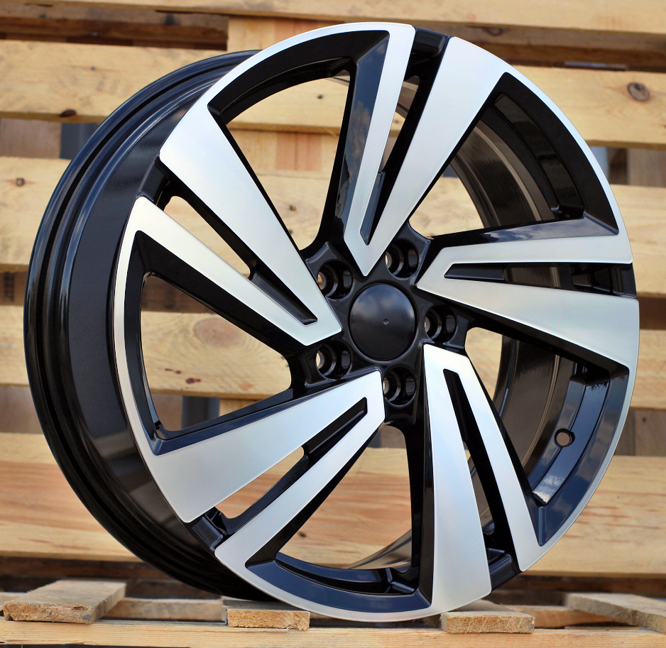 Diski R18 5x112 J7 ET45 RACINGLINE 3S1282 VW Black Polished (Hybrid Forged)