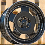 Diski R18 5×112 J8 ET35 RACINGLINE B5852 MERCEDES Black +Polished Lip (Hybrid Forged)