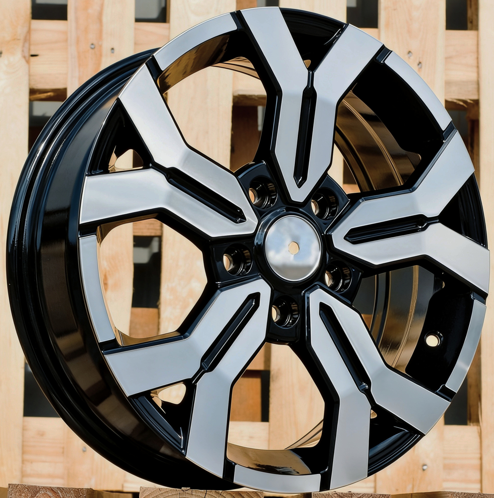 Diski R16 5x114.3 J6.5 ET50 RACINGLINE B1110 DACIA Black Polished