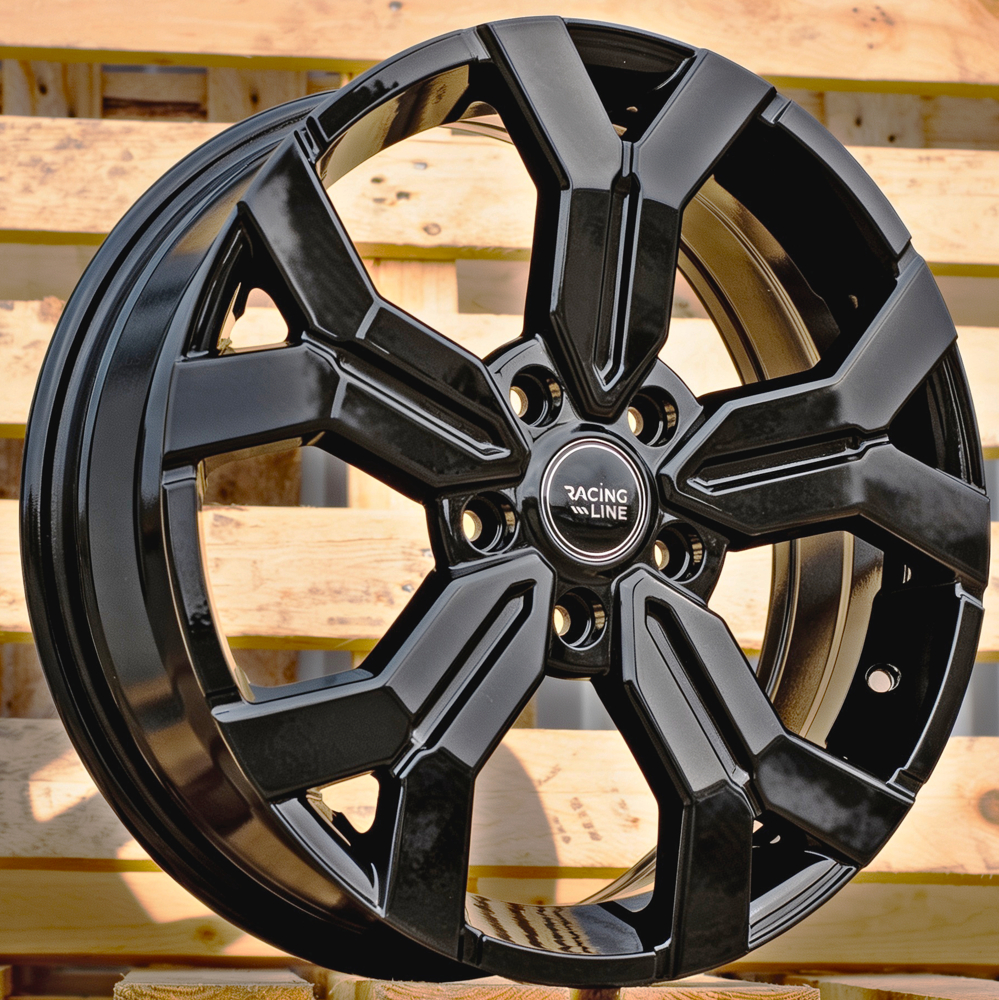 Diski R17 5x114.3 J6.5 ET50 RACINGLINE B1110 DACIA Black
