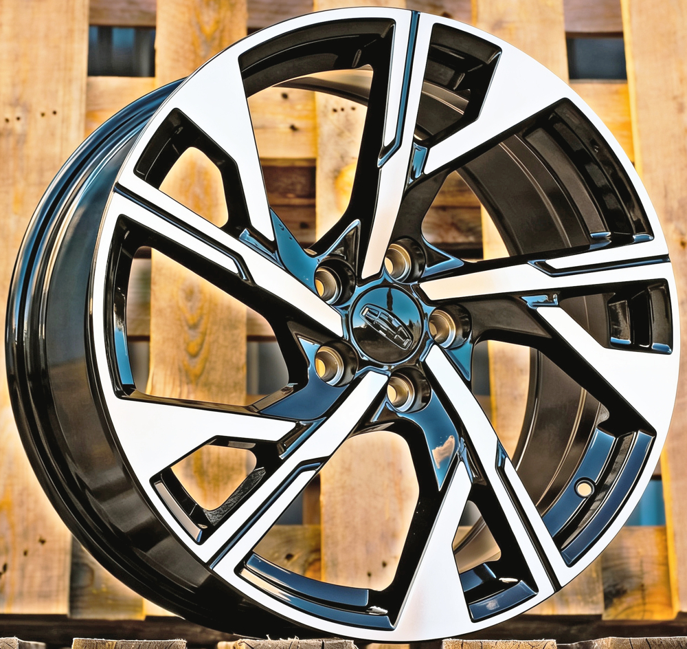 Diski R18 5x108 J8 ET48 RACINGLINE H3552F Black Polished (Hybrid Forged)