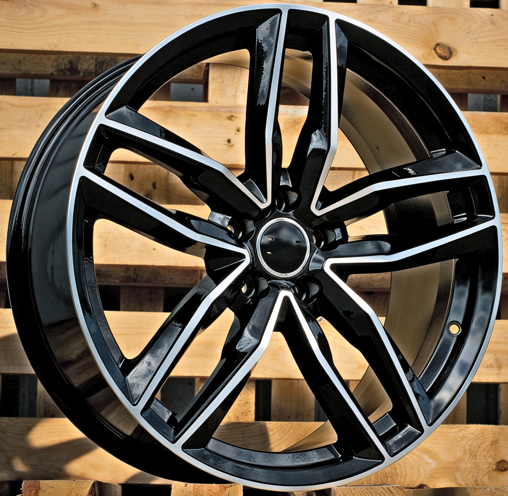 Diski R16 5x100 J7 ET34 RACINGLINE BK690 AUDI Black Polished