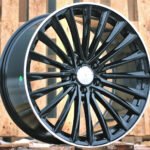 Diski R18 5×112 J8 ET45 RACINGLINE B5909 MERCEDES Black +Polished Lip (Hybrid Forged)