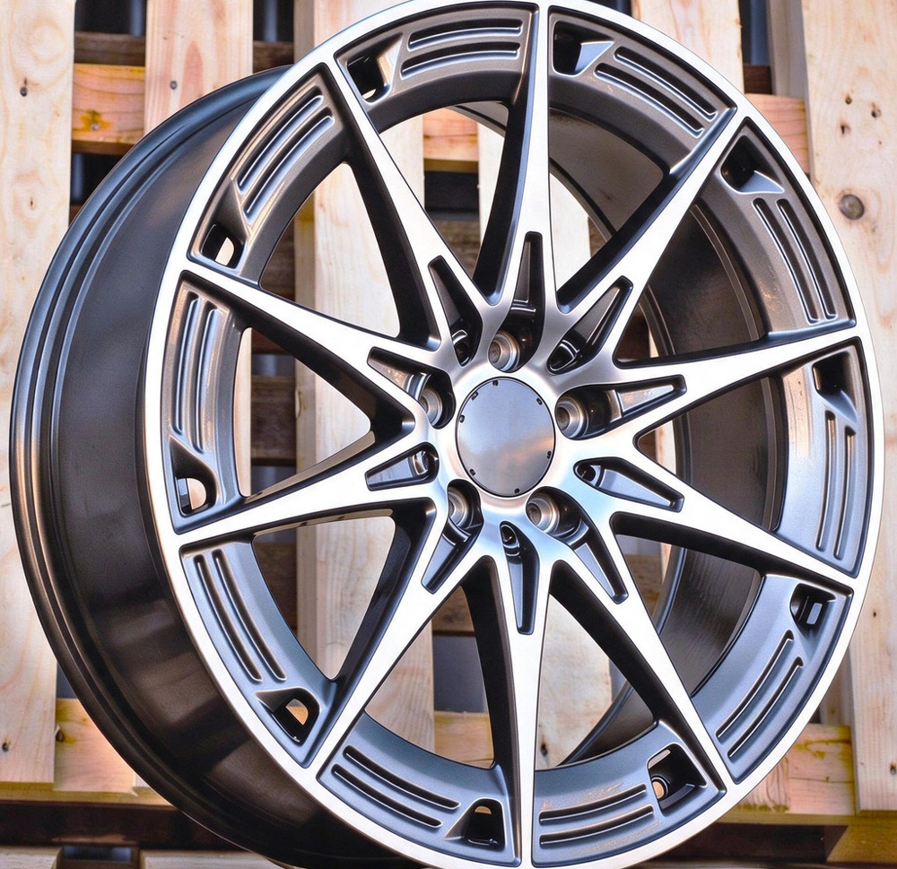 Diski R19 5x112 J8.5 ET36 RACINGLINE H3500F MERCEDES Grey Polished (Rear+Front) (Hybrid Forged)