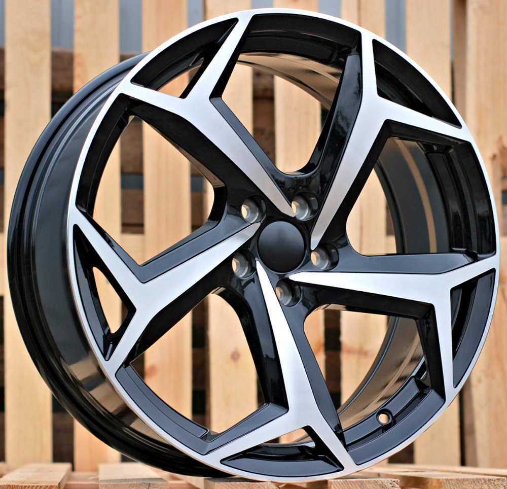 Diski R15 5x100 J6 ET40 RACINGLINE B5340 VW Black Polished