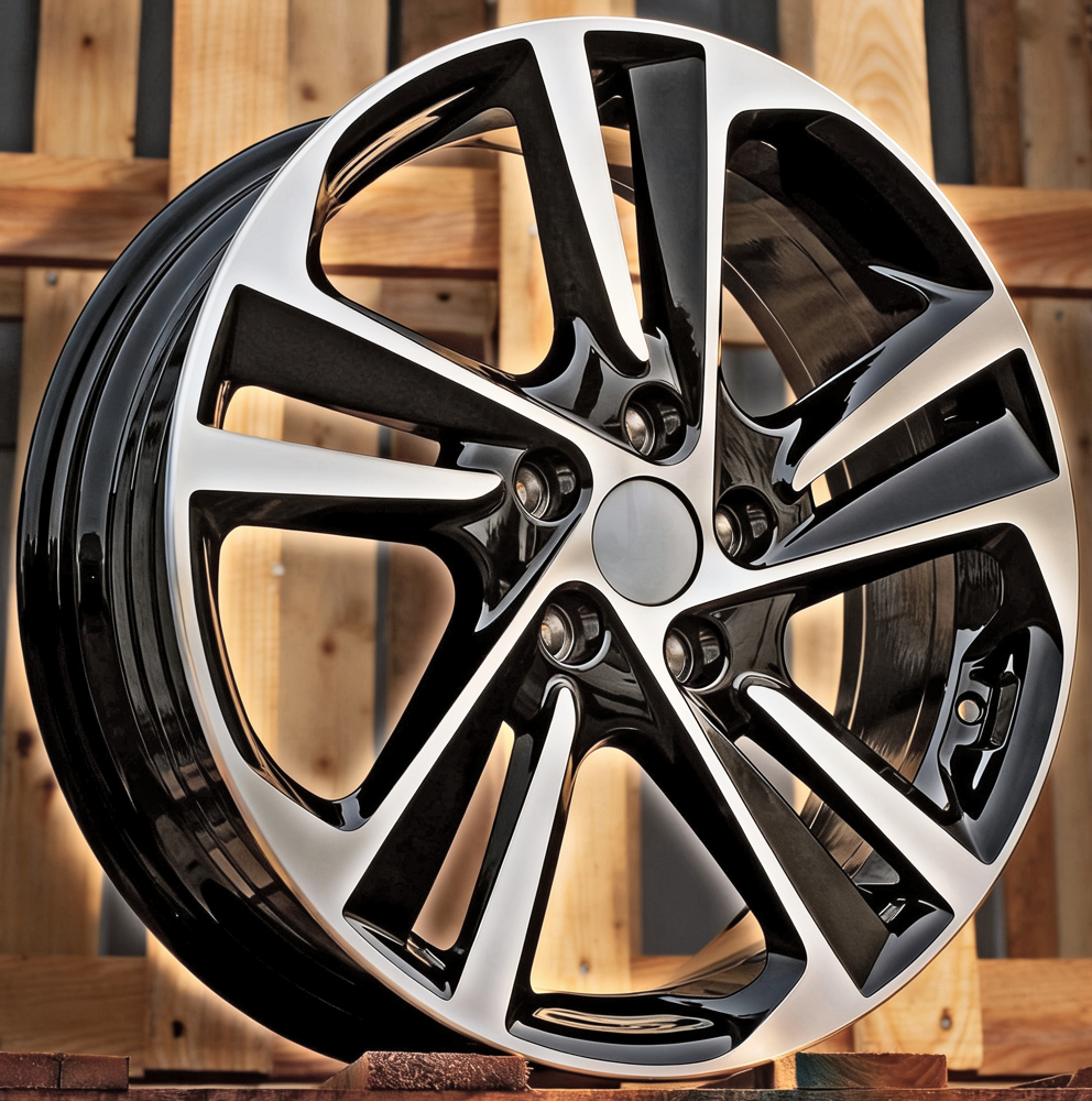 Diski R15 5x114.3 J6 ET46 RACINGLINE B5210 HYUNDAI Black Polished
