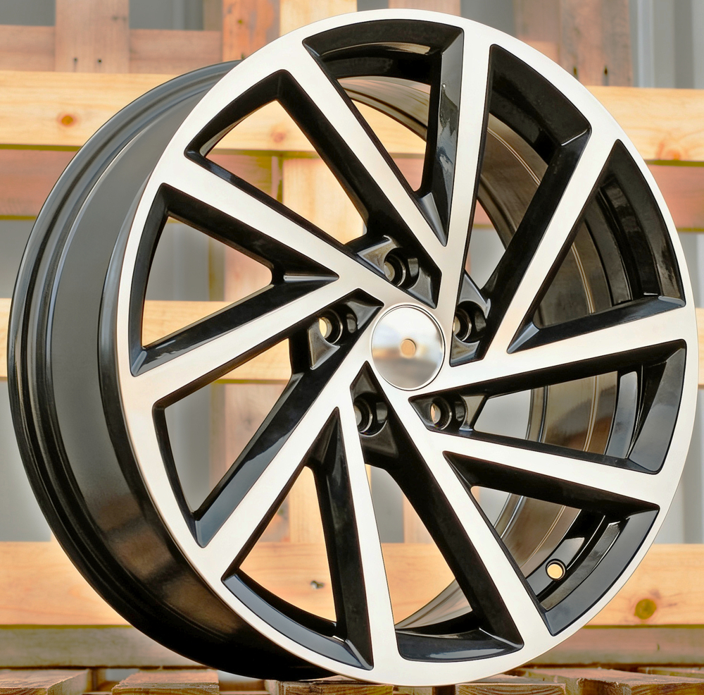 Diski R19 5x112 J8 ET43 RACINGLINE B5329 VW Black Polished