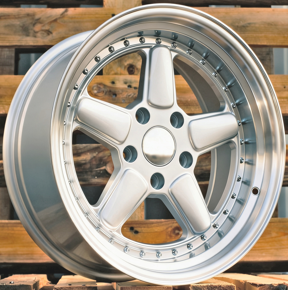 Diski R17 4x100 J7.5 ET30 RACINGLINE 7961F Silver +Polished Lip