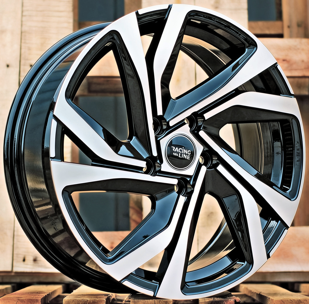 Diski R15 4x100 J6 ET40 RACINGLINE B5762 RENAULT Black Polished