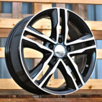 Diski R17 5×114.3 J7.5 ET42 RACINGLINE BK424 Black Polished