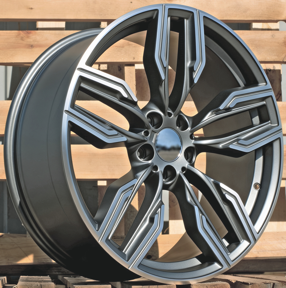 Diski R20 5x112 J8.5 ET25 RACINGLINE B5181 BMW Grey Polished Half Matt (Rear+Front)