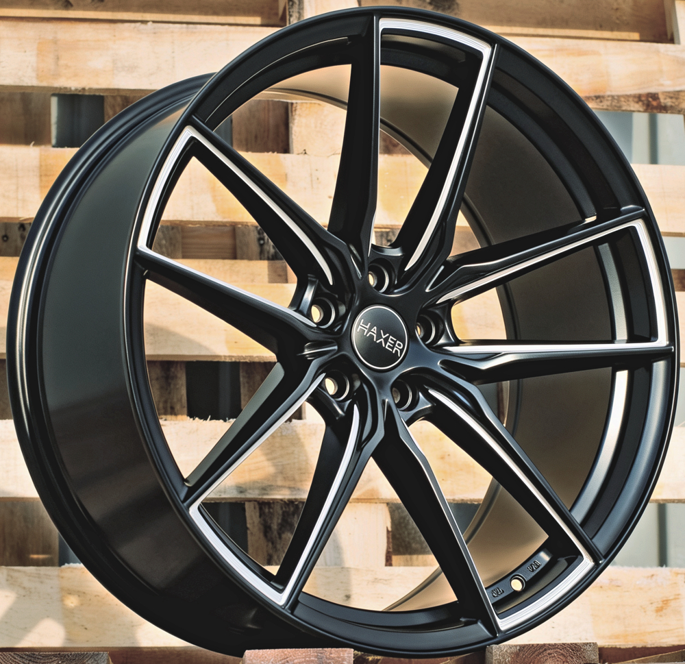 Diski R21 5x112 J9 ET28 HAXER HX045 Black Half Matt (Rear+Front) (Milling)