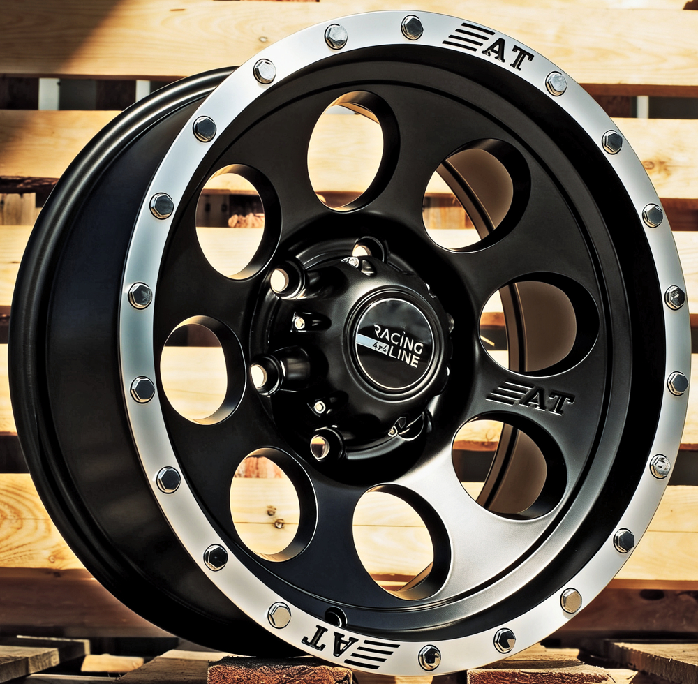 Diski R16 6x139.7 J8.5 ETM15 RACINGLINE B5187 4X4 Black Half Matt +Polished Lip