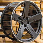 Diski R21 5×112 J9 ET26 RACINGLINE FE023 PORCHE Black +Polished Lip (Rear+Front)