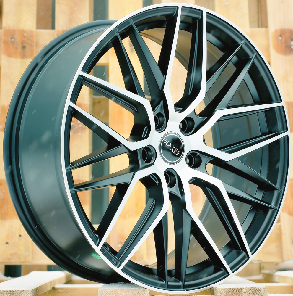 Diski R19 5x114.3 J8.5 ET40 HAXER HX035 Black Polished Half Matt