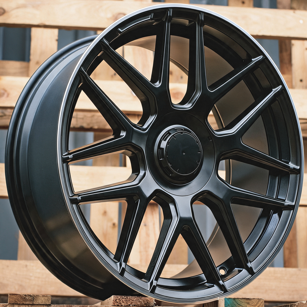Diski R18 5x112 J8.5 ET36 RACINGLINE B1258 MERCEDES Black Half Matt +Polished Lip