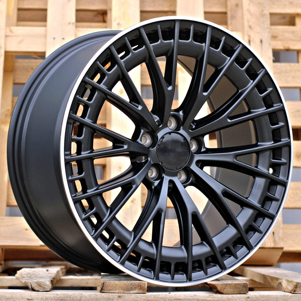 Diski R19 5x112 J8 ET32.5 RACINGLINE 3S1384 MERCEDES Black Half Matt +Polished Lip (Rear+Front) (Hybrid Forged)