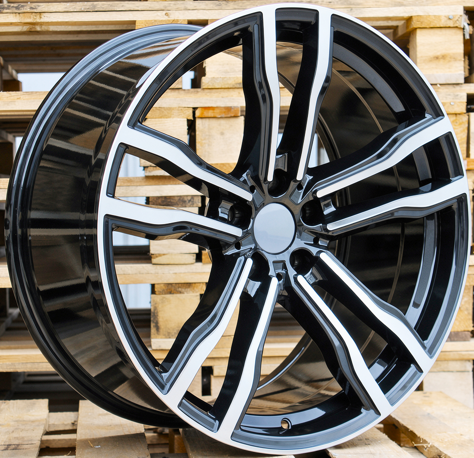 Diski R21 5x120 J10.5 ET45 RACINGLINE BY588 BMW Black Polished (Rear+Front)
