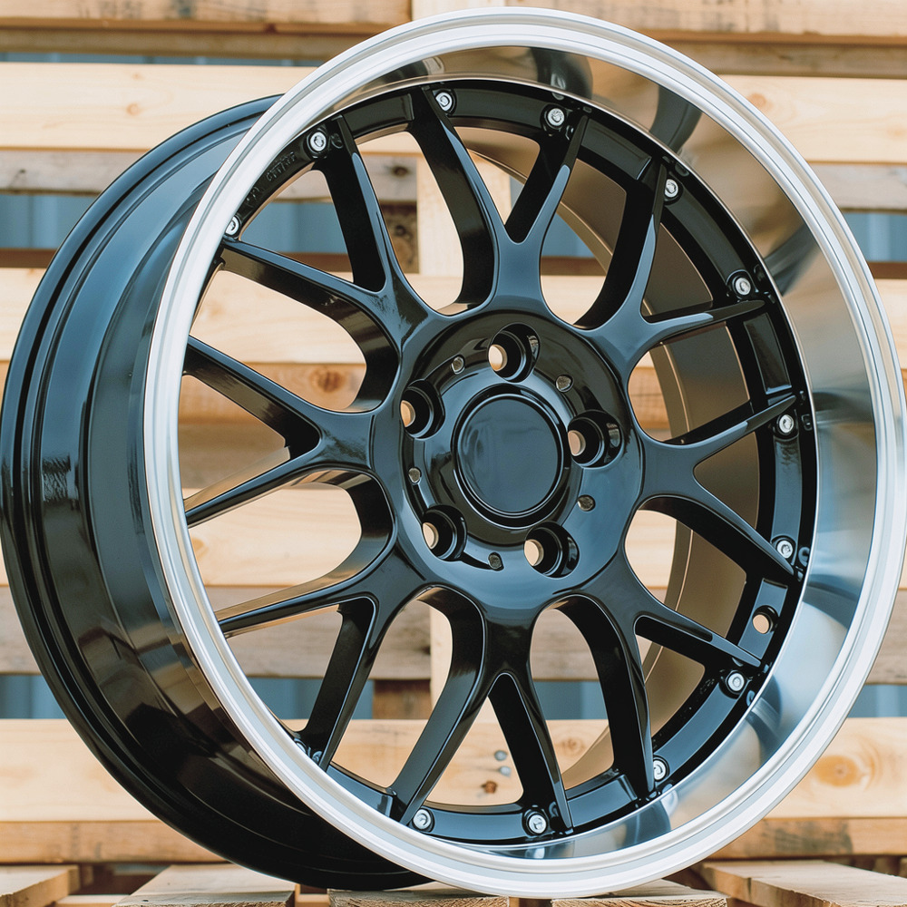 Diski R17 5x120 J7.5 ET35 RACINGLINE BY773 BMW Black +Polished Lip