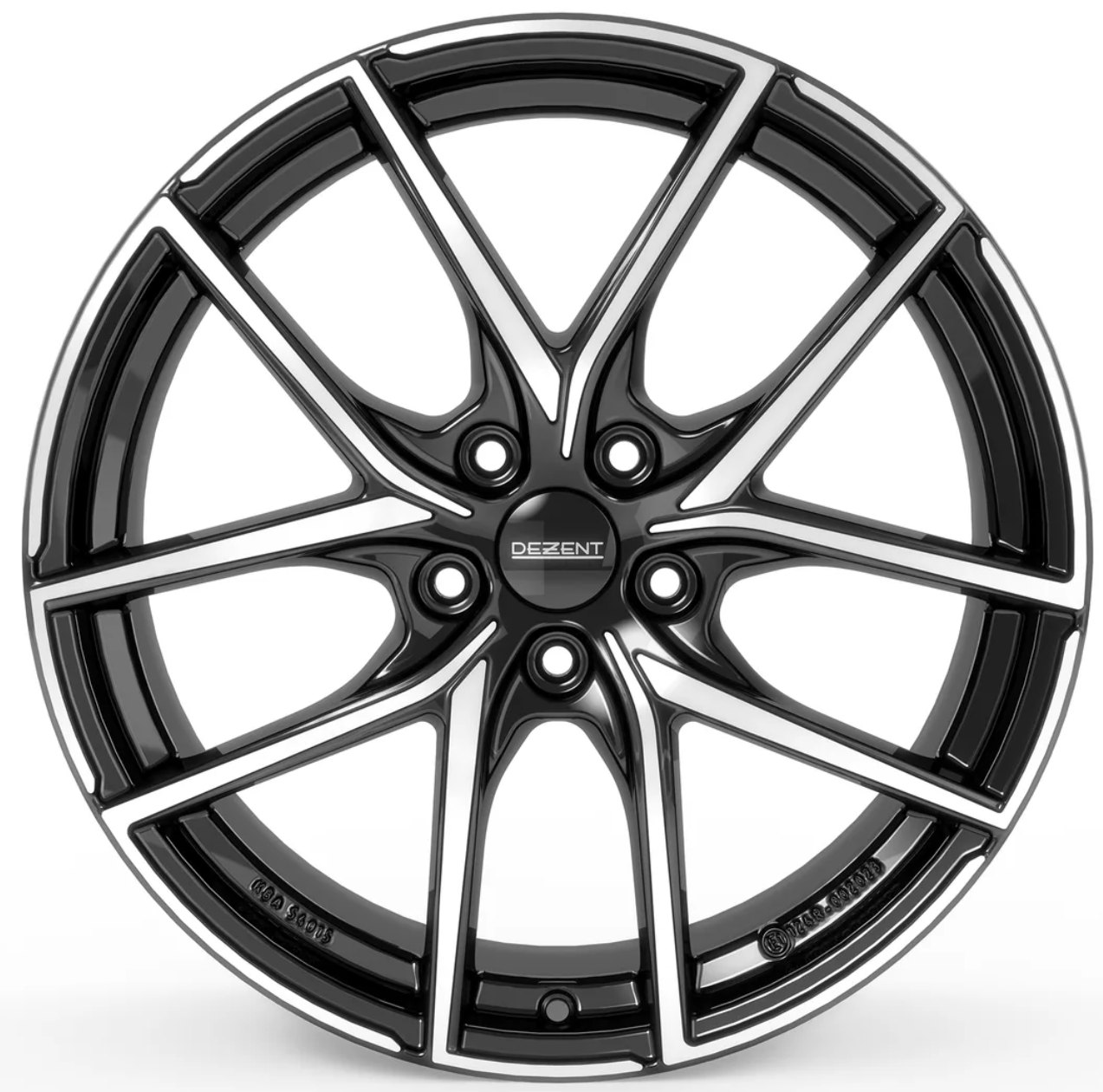 Diski R18 5x114.3 J7.5 ET55 Dezent TO dark Black/polished
