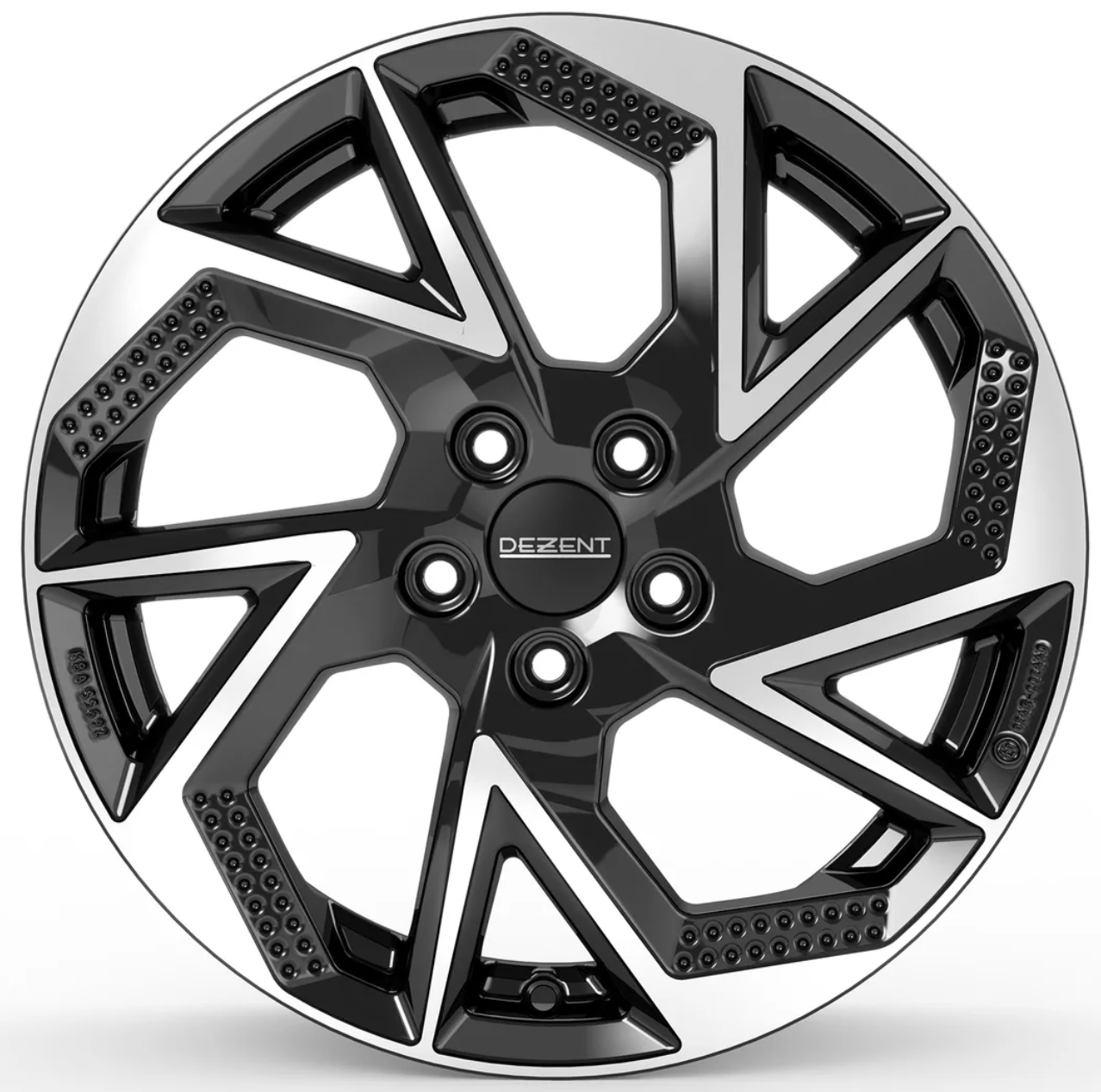 Diski R16 5x114.3 J6.5 ET45 Dezent AP dark Black/polished