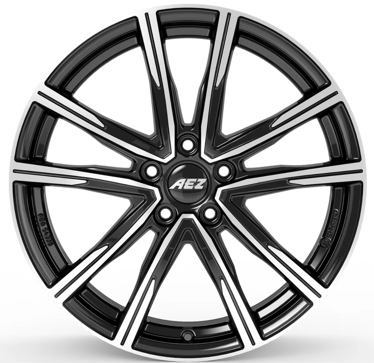 Diski R19 5x108 J7 ET48 AEZ Montreal dark Black/polished